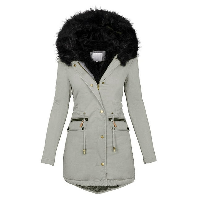Puntoco Moda Sólido Mujer Casual Más Terciopelo Grueso Invierno Delgado Abrigo Chaqueta Liquidación Puntoco Puntoco-4746