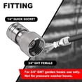 thumbnail image 4 of 3/4 Inch to 1/4 Inch Garden Hose to Mini Power Washer Adapter Stainless Steel Quick Connect Fitting for Pressure Washer Car Wash Patio Home Cleaning,A, 4 of 7