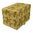 thumbnail image 1 of Vintage Dog Crate Cover, Repeating Botanical Pattern with Nostalgic Spring Flora and Leaf, Easy to Use Pet Kennel Cover Small Dogs Puppies Kittens, 7 Sizes, Dark Brown Earth Yellow, by Ambesonne, 1 of 6