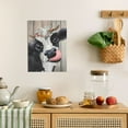 thumbnail image 2 of WFSposter Farmhouse Wall Art Printed Canvas, 12x16 inches, Black and White Cow Wall Decor for Kitchen Bathroom Bedroom, 2 of 5
