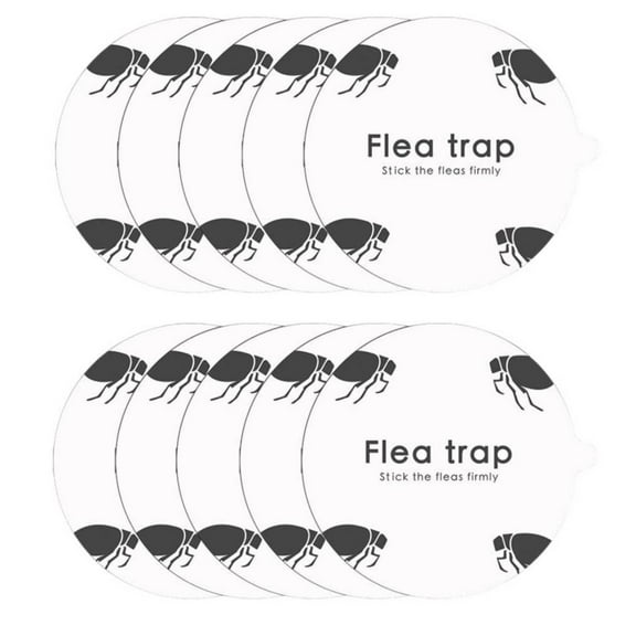 10-Pack Flea Trap Refill Discs 7-Inch Sticky Glue Boards, Replacement Pads for Most Indoor Flea & Bed Bug Traps, Natural Detection