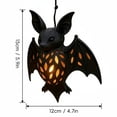 thumbnail image 2 of Outdoor Halloween Decorations Yard, Bat Halloween Decor, Halloween Hanging Decor, 2 Pack 3D Print Hollow Unlit Black Bat Ornaments 6X4.5 Inch for Halloween Porch Decorations,, 2 of 8