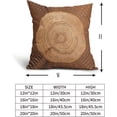 thumbnail image 5 of Tree Ring Pillow Covers 16x16 Set of 2 Dark Light Brown Colored Rustic Style Nature Decorative Throw Pillows Outdoor Fall Winter Print PillowCase Linen Farmhouse Cushion Case Decor for Couch Sofa Bed, 5 of 6