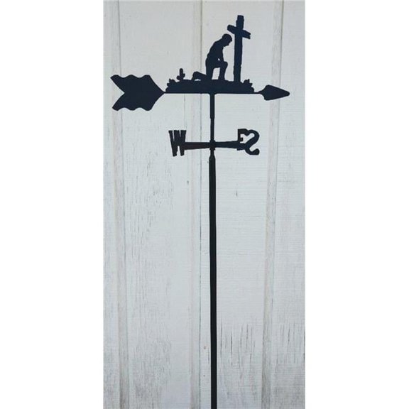 The Lazy Scroll  Praying Man Garden Mount Weathervane