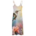 thumbnail image 5 of Flower Hummingbird Sleeveless Dress Women's Luxury Party Dress Birthday Dresses for Women, 5 of 7