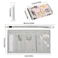 thumbnail image 3 of JIALIOU Nylon Trifold Card Wallet with ID Window Zipper Pocket for Men Women Teen Umbrellas Panda Tree, 3 of 7