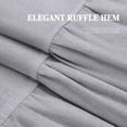 thumbnail image 2 of Farmhouse Shower Curtain with Ruffle Hem Linen Flax Grey Shower Curtains for Bathroom Country Vintage Rustic Natural Fabric, 72" W x 72" L, 2 of 6