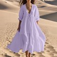thumbnail image 1 of FcBaudy Robes d'Été pour Femmes, Robes pour Femmes, Jupe pour Femmes Robes d'Été pour Femmes Imprimé Sans Manches Col Rond Robe Décontractée Longues Robes Femmes Robes, 1 of 6