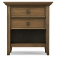 thumbnail image 4 of Amherst 24 inch Wide Solid Wood Transitional Bedside Table in Rustic Natural Aged Brown, 4 of 14