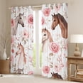 thumbnail image 2 of Manfei Western Cowgirl Curtains Pack of 2 (42x84 Each),Rustic Flower Floral Curtains Blackout,Country Farmhouse Horse Bedroom Curtains For Kids Girls,Microfiber Bedroom Decor, 2 of 6