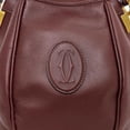 thumbnail image 6 of Pre-Owned Cartier Shoulder Bag ec-24802 Bordeaux Must Leather Crossbody Bucket Wine... (Good), 6 of 11