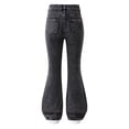thumbnail image 7 of JLMSPLWG Girls Flare Jeans Kids High Waisted Pants Toddler Daily Wear Skinny Fit Black Aesthetic Bell Bottom Jean Streetwear Teen Girl Solid Color Casual Stretchy Summer Denim Jeans Kids Clothes, 7 of 7
