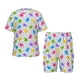 thumbnail image 1 of Balery Bear And Polka Dot Conjunto de Pijama Infantil de Manga Corta con Estampado – Ropa de Dormir de Algodón Suave-Medium, 1 of 6