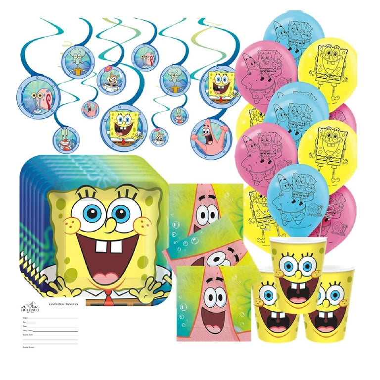 SpongeBob Square Pants Birthday Party Supplies with Balloons