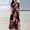 Red, variant on Babysbule Dresses for Women Women's Summer Fashion V-neck Print Big Swing Dress Long Skirt