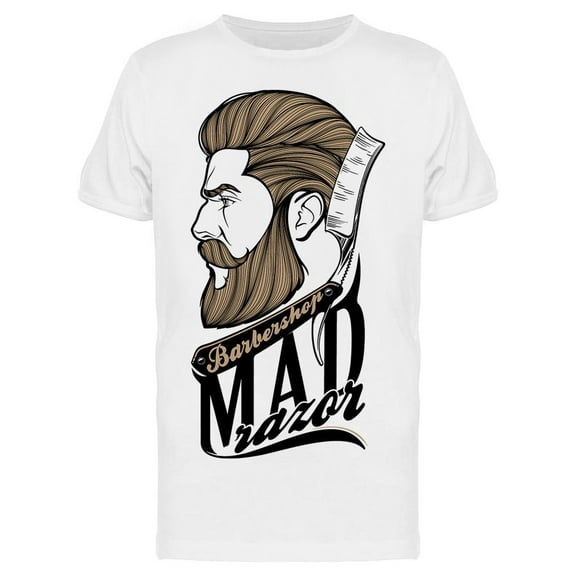 Barbershop: Mad Razor T-Shirt Men -Image by Shutterstock, Male XX-Large
