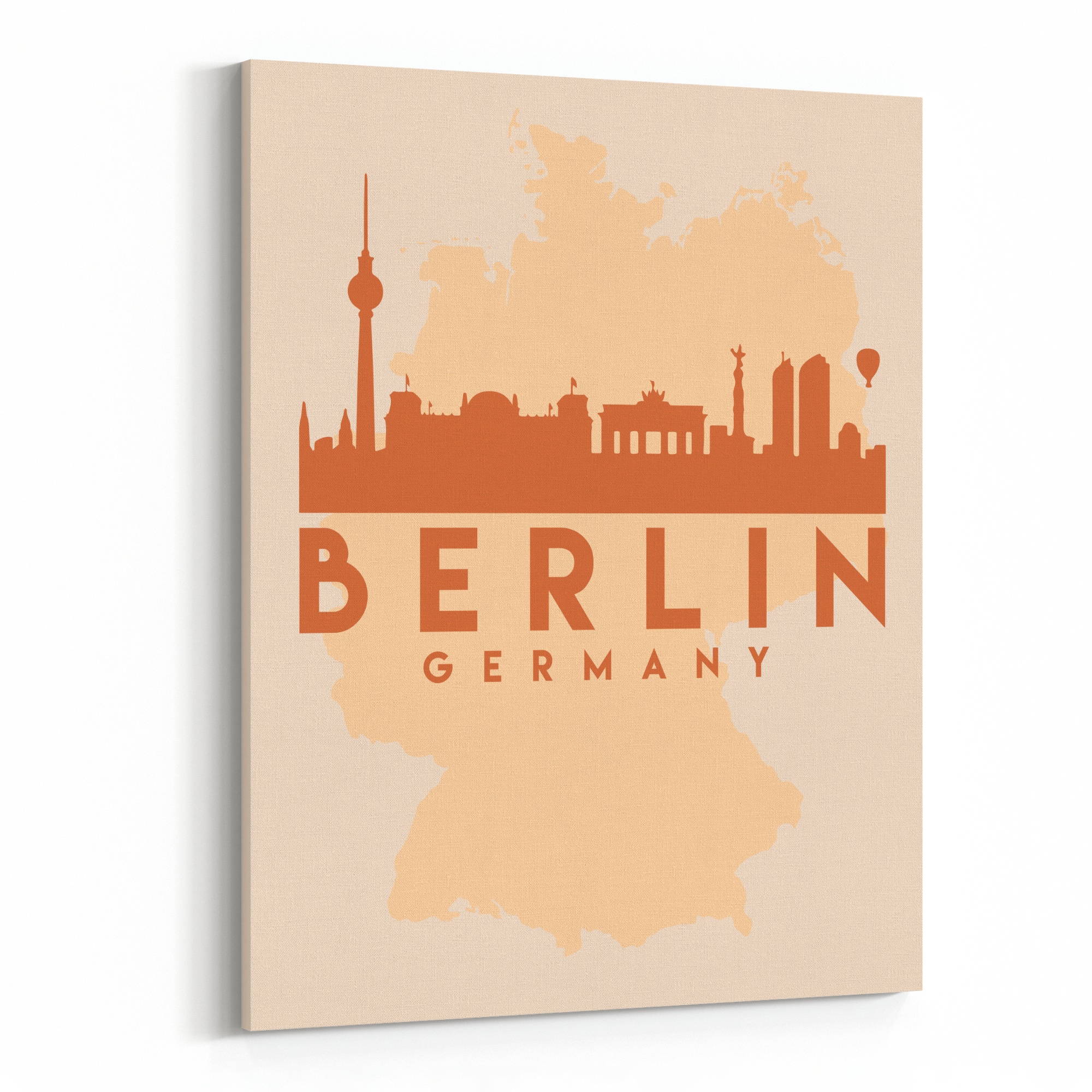 art print Berlin unframed Germany map skyline Art & Collectibles Giclée