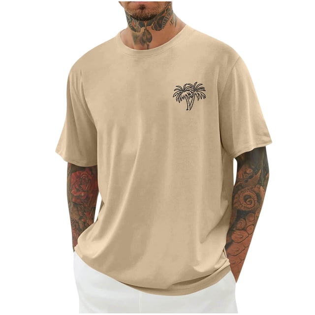 T-Shirt à Manches Courtes à Col Rond pour Hommes, Tissu en Polyester, Imprimé Dégradé, Style Sport Décontracté, Noir, Taille g