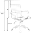 thumbnail image 1 of LeisureMod Harris High-Back Leatherette Office Chair With Gold Frame, 1 of 6