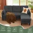 thumbnail image 5 of Soscana Convertible Sectional Sofa & Accent Chair,3 Seat L Shaped Couch with Reversible Storage Ottoman&Side Pockets, for Living Room Office Apartment Apt, 5 of 8