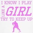 thumbnail image 3 of CafePress - Hockey Like A Girl Baseball Jersey - Kids Cotton Baseball Jersey, 3/4 Sleeve Shirt, 3 of 4
