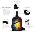 thumbnail image 2 of Lsque Tennis Ball In Fire And Water Pattern Chest Package – Foldable Waterproof Chest Bag with Adjustable Shoulder Strap, Double Zipper Compartments & D-Buckle Design, 2 of 7