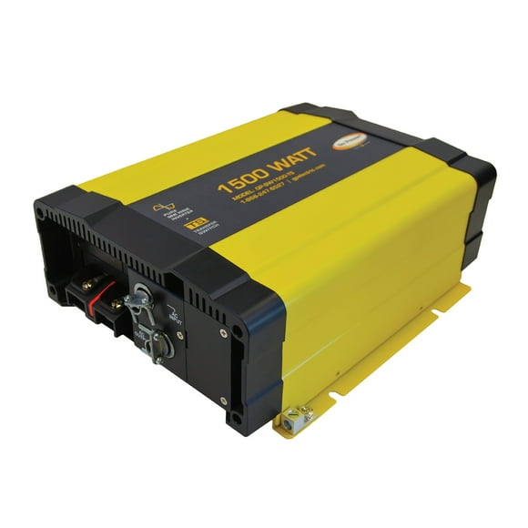 Go Power Onduleur GP-SW1500-TS Onde Sinusoïdale; 12 Volts; Sortie 1500 Watts/2000 Watts Surge; Efficacité 85 à 92 pour Cent; Deux Prises GFIC; Télécommande Marche/arrêt