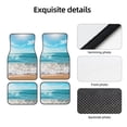 thumbnail image 4 of Balery Sunny Ocean Waves Juego de 4 Alfombrillas para Auto, Revestimientos de Caucho Resistente, Diseño Antideslizante, 4 of 7