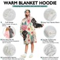 thumbnail image 5 of Wearable Oversized Blanket,Dachshund and Flower Wearable Blanket Hoodie for Adults,Cozy Hooded Blankets with Super Pockets,Super Warm Fuzzy Pullover for Women & Men, 5 of 6