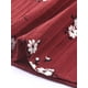 thumbnail image 5 of INSPIRAR CHIC Blusa de Algodón con Cuello Peter Pan y Mangas Abullonadas para Mujeres, Estampado Floral, para Uso Casual de Verano, Talla L, Rojo Oscuro Floral, 5 of 6