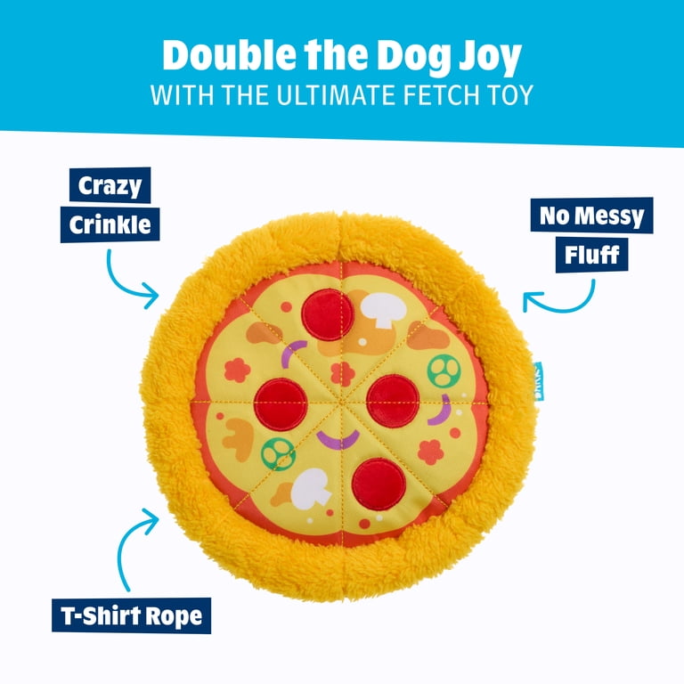 BARK Pizza Frisbee Dog Toy With Crinkle and Squeaker photo 5
