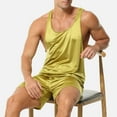 thumbnail image 5 of Men's Racerback Tank Top Moisture-Wicking Workout Gym Shirt Sleeveless Nylon Rayon Muscle Tee Base Undershirt (S, Green), 5 of 5
