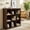 Autumn Brown, variant on Artisan 45 inch x 43 inch Solid Wood Transitional 9 Cube Bookcase and Storage Unit in Black