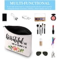 thumbnail image 3 of Bible Makeup Bag Scripture Makeup Bag He Calls Me Beautiful One Cosmetic Bag for Best Friend Sister, 3 of 5