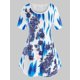 thumbnail image 1 of Tallas de talla grande tinte flores camiseta longline, 1 of 5