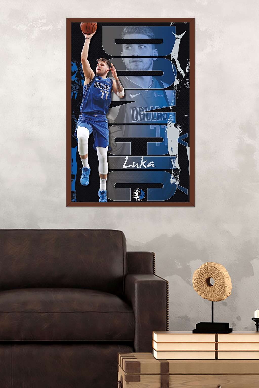 NBA Dallas Mavericks - Luka Doncic 19 Wall Poster, 22.375" x 34", Framed