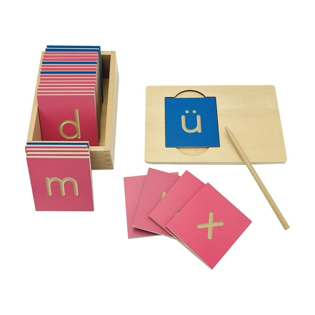 Material didáctico para niños, formación en idiomas, preescolar, Montessori, letras de madera