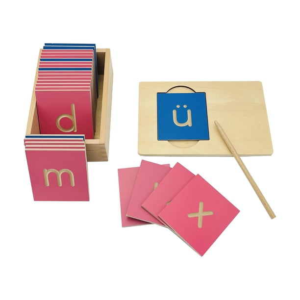 Material didáctico para niños, formación en idiomas, preescolar, Montessori, letras de madera