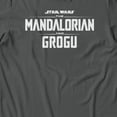 thumbnail image 3 of Star Wars The Mandalorian And Grogu Movie Logo Men's T Shirt (Charcoal, S-3XL), 3 of 4