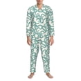 thumbnail image 3 of Naloa Hand Drawn Snake Men’s Pajamas Set - Long Sleeve Button Down Sleep Shirt and Pajama Bottoms Sleepwear Set-X-Large, 3 of 7