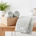 thumbnail image 6 of REGALWOVEN Floral Embroidered Hand Towels, Pure Cotton Soft Absorbent Towel Set for Bath, Kitchen, Spa, Gym, Home Decor Green 4-Piece, 6 of 7