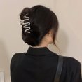 thumbnail image 4 of CSChome Hair Claw French Style Hair Claw Crossing Spring Design Tight Irregular Wave Shape Large Hair Clip Hair Accessories Hair Claw, 4 of 7