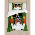 thumbnail image 3 of Pride Duvet Cover Set King Size, Funny Face Gay Dog Lying on Green Grass with Peace Signs and Giant Sunglasses Humor, Decorative 3 Piece Bedding Set with 2 Pillow Shams, Multicolor, by Ambesonne, 3 of 3