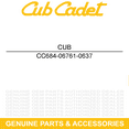 thumbnail image 6 of CUB CADET 684-06761-0637 Black Right 10T Spiral 2X 24" 26" 28" 30" Snow Throwers, 6 of 9