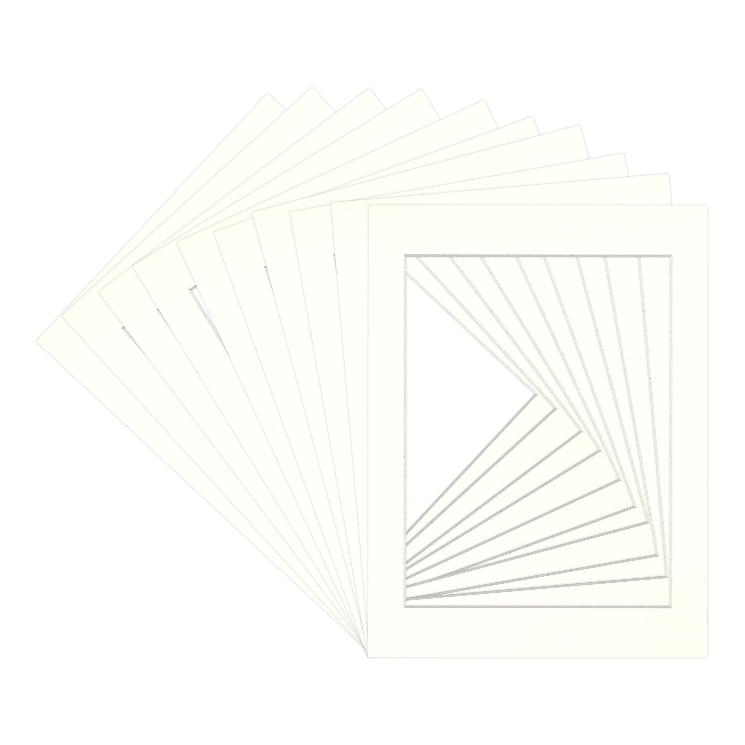 Antique White Picture Frame Mat for 18x24 Frames - Fits 12x18 Photos - 10 Mats