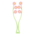 thumbnail image 2 of Face Roller, Double Clips Comfortable Handle Flower Type Massage Roller Flower Appearance Concave Convex Particles ABS Material  For Arms For Legs For Face Pink, 2 of 8