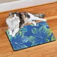 thumbnail image 2 of Vibrant Tropical Floral Dog Food Mat Featuring Monstera Leaf and Hawaiian Print Designs – Absorbent, Waterproof Pet Feeding Mat for Exotic and Boho Style, 2 of 4