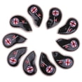thumbnail image 2 of Almencla 10pcs/pack Synthetic Leather Golf Wedge Iron Covers HeadCovers Protector Black, 2 of 8
