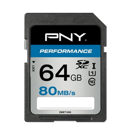 PNY SD Card 64GB PNY  Performance SDXC UHS I CL10 Memory  Card  Walmart com