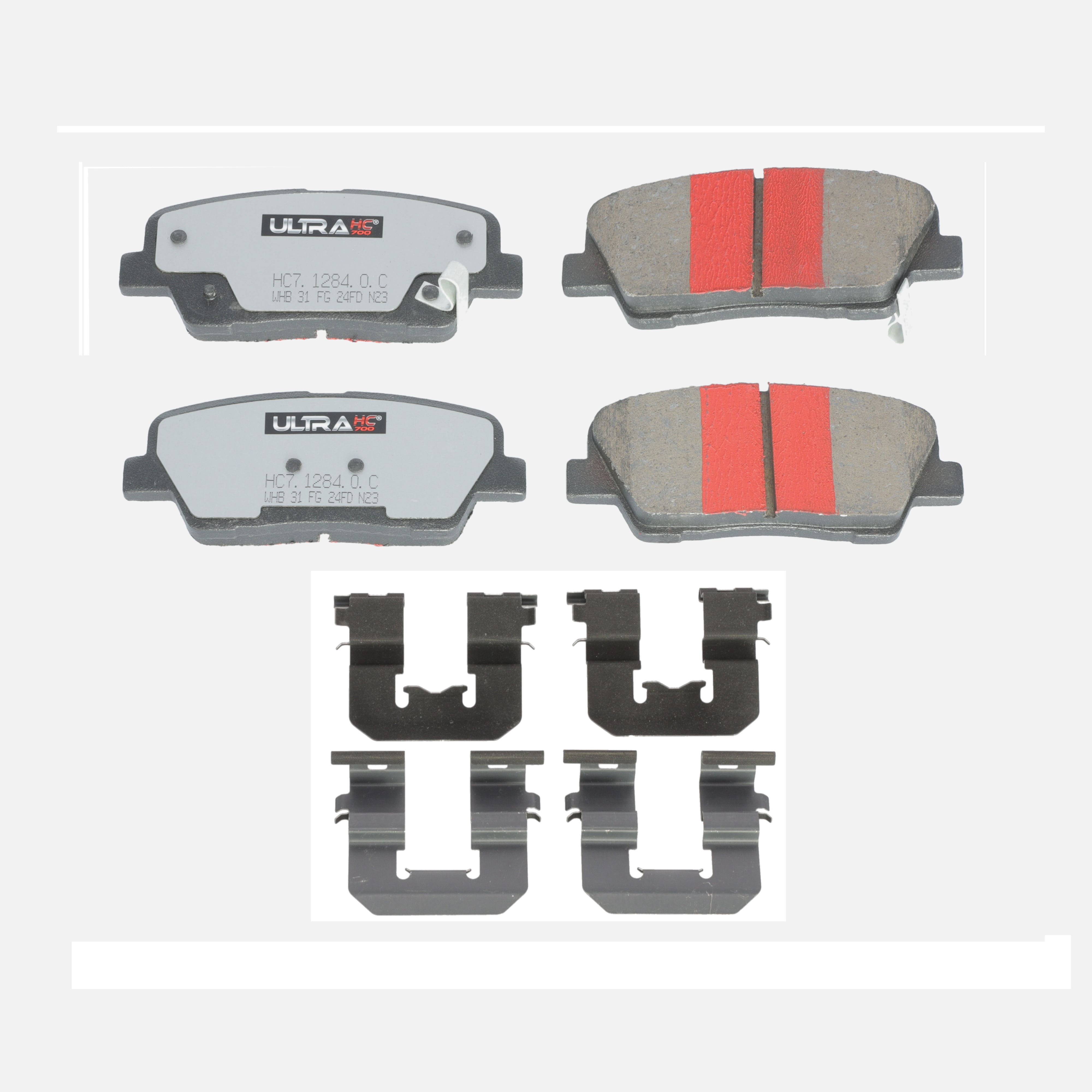 UltraHC 700 Brake Pad Set, Rear HC7.1284.0.C, Kia Sedona 2012-2007